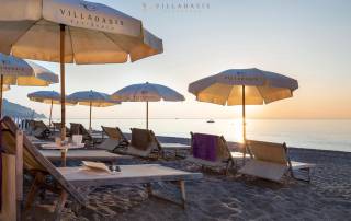 Sunset on the private beach - Taormina Waterfront Penthouse
